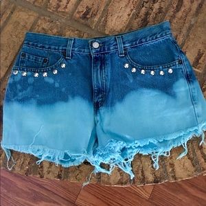 Repurposed Vintage Levi Shorts with Studs